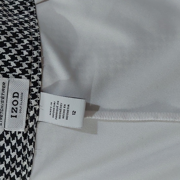 Izod Golf Skort Black White Size 12 - Picture 5 of 6